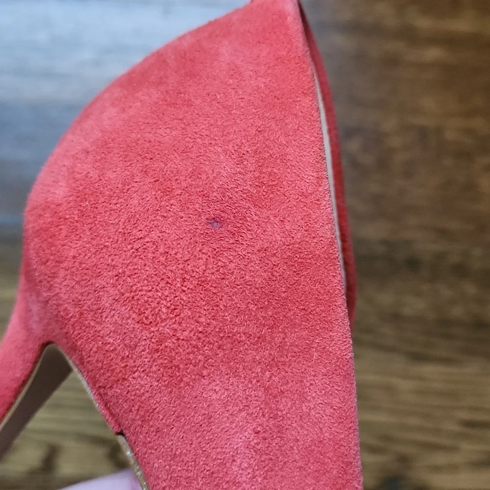 Coral Suede J Crew Heels - Picture 10 of 13